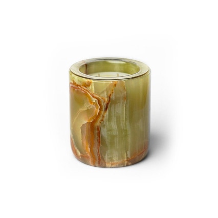 Green Onyx Candle Holder