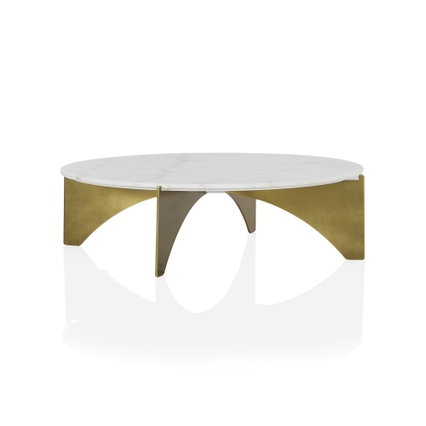 Baleno Marble and Brass Coffee Table