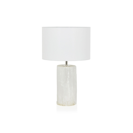 Emery Selinite Column Table Lamp