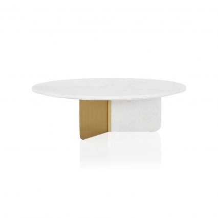 Como Marble and Brass Coffee Table